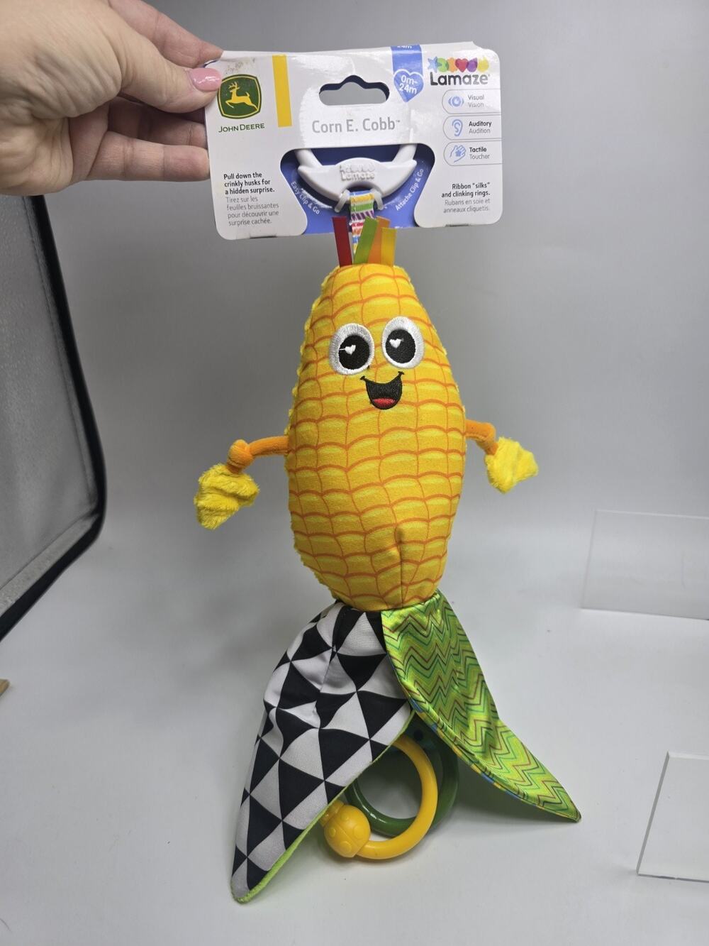 John Deere Baby Lamaze Corn E Cob Clip n Go #LP73965 - Picture 1 of 4